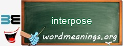 WordMeaning blackboard for interpose